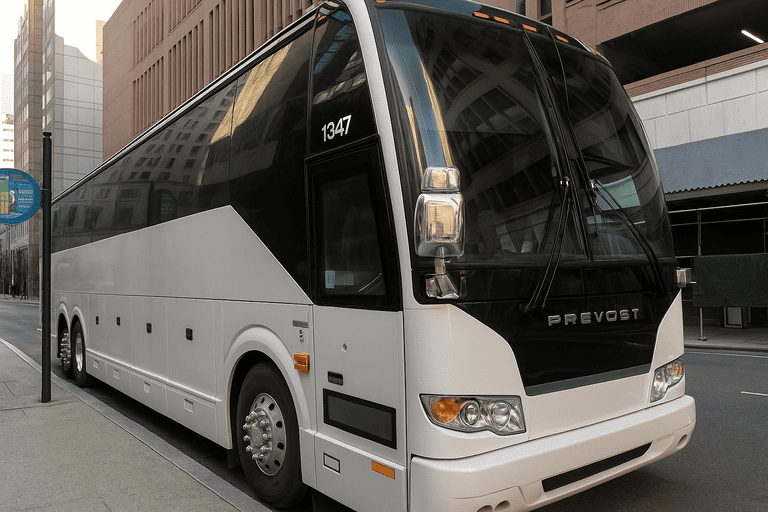 a Gulfport Coach Bus Service coach bus