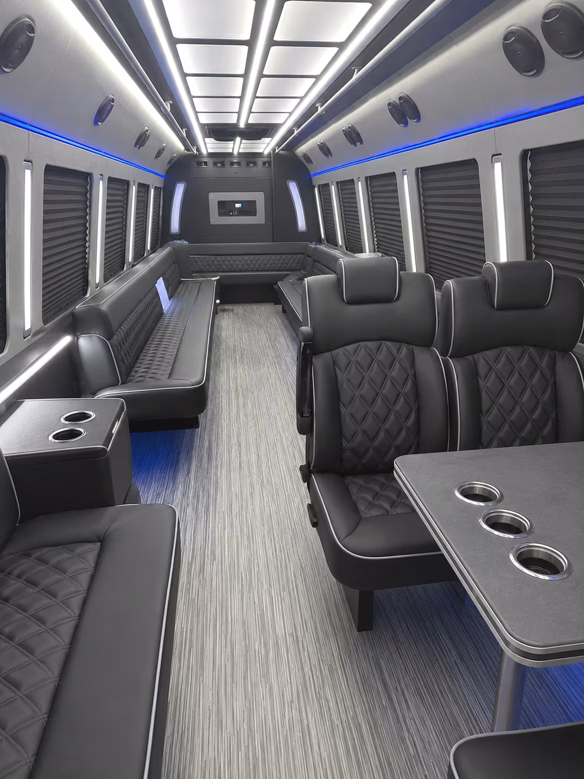 gulfport 25 passenger party bus inside