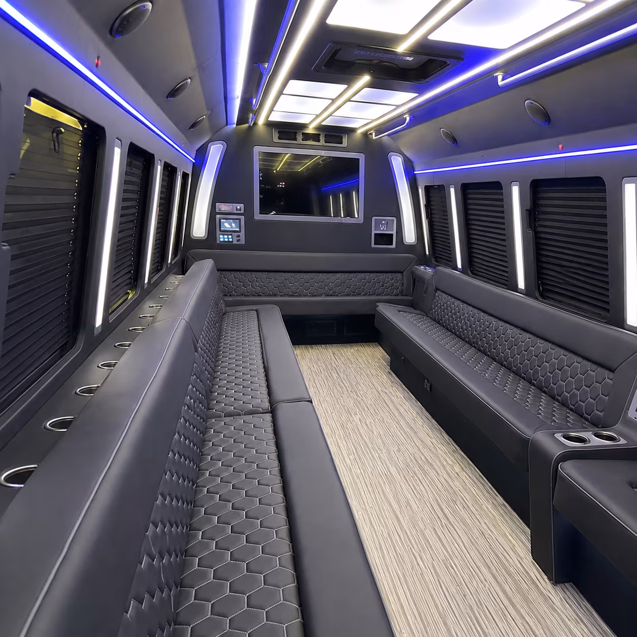 gulfport 40 passenger party bus inside
