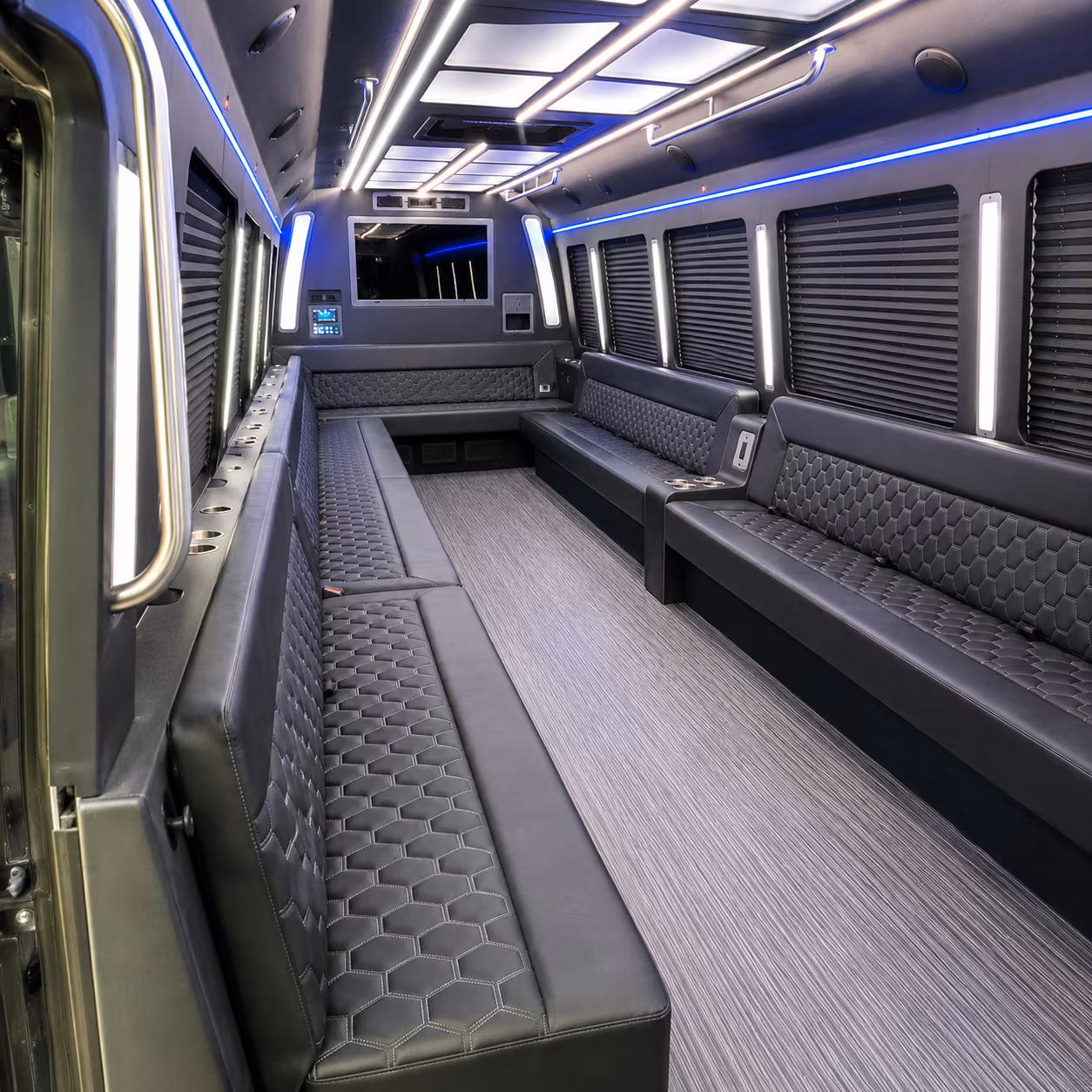 gulfport 40 passenger party bus interior