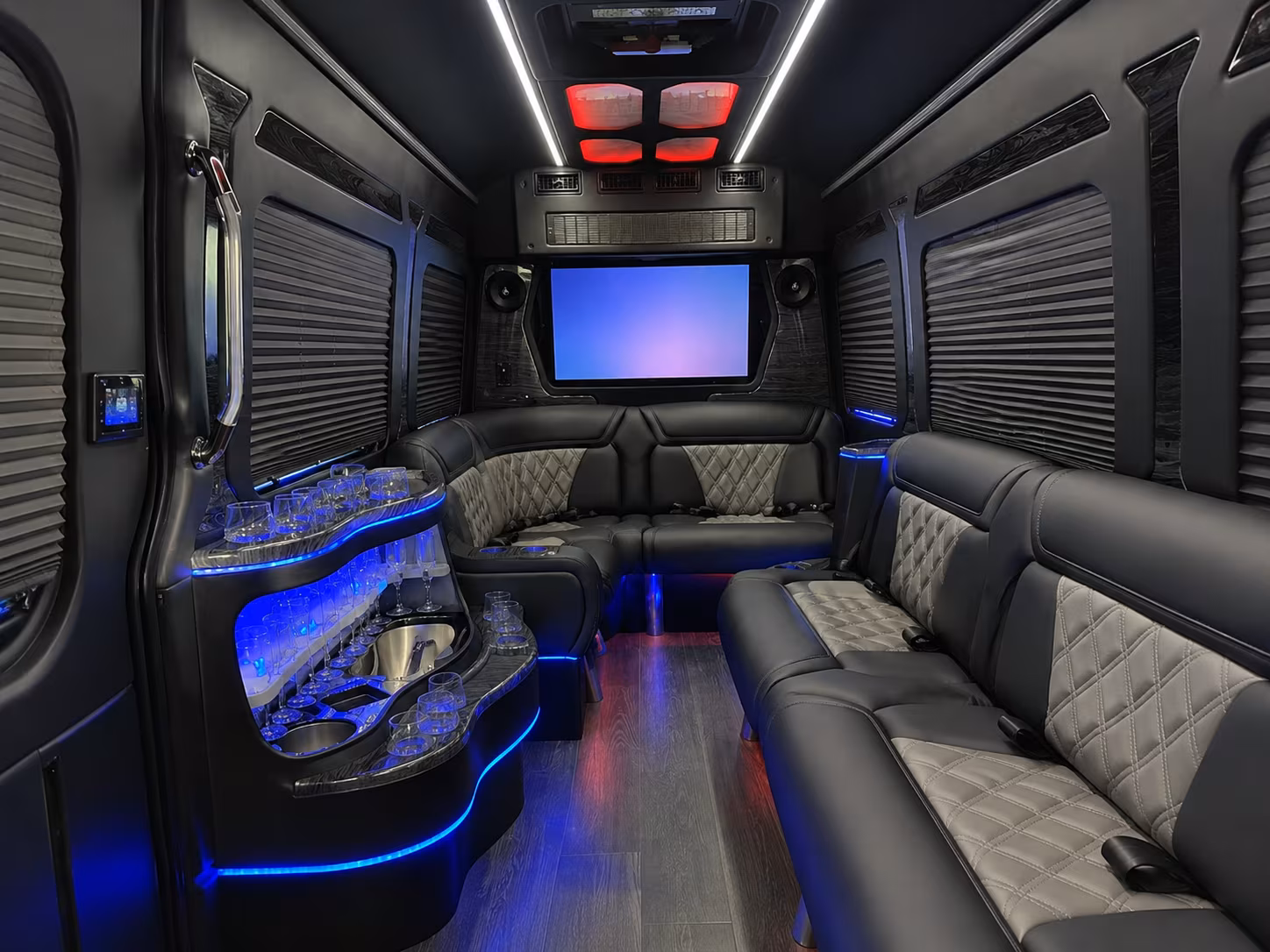 gulfport 50 passenger party bus interior