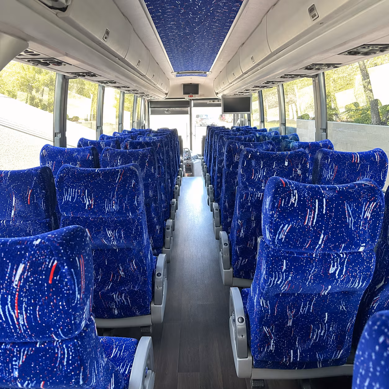gulfport 56 passenger charter bus inside